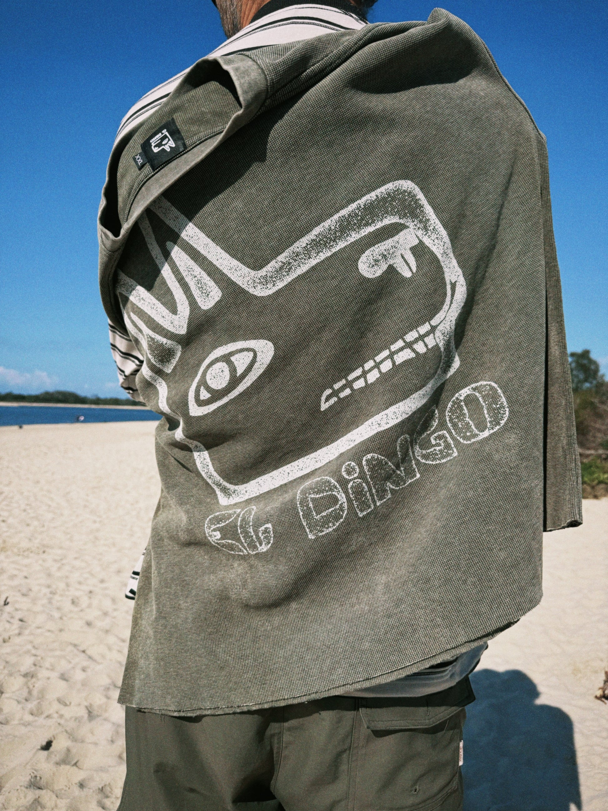Vintage Logo Raw Edge Waffle Shirt - El Dingo