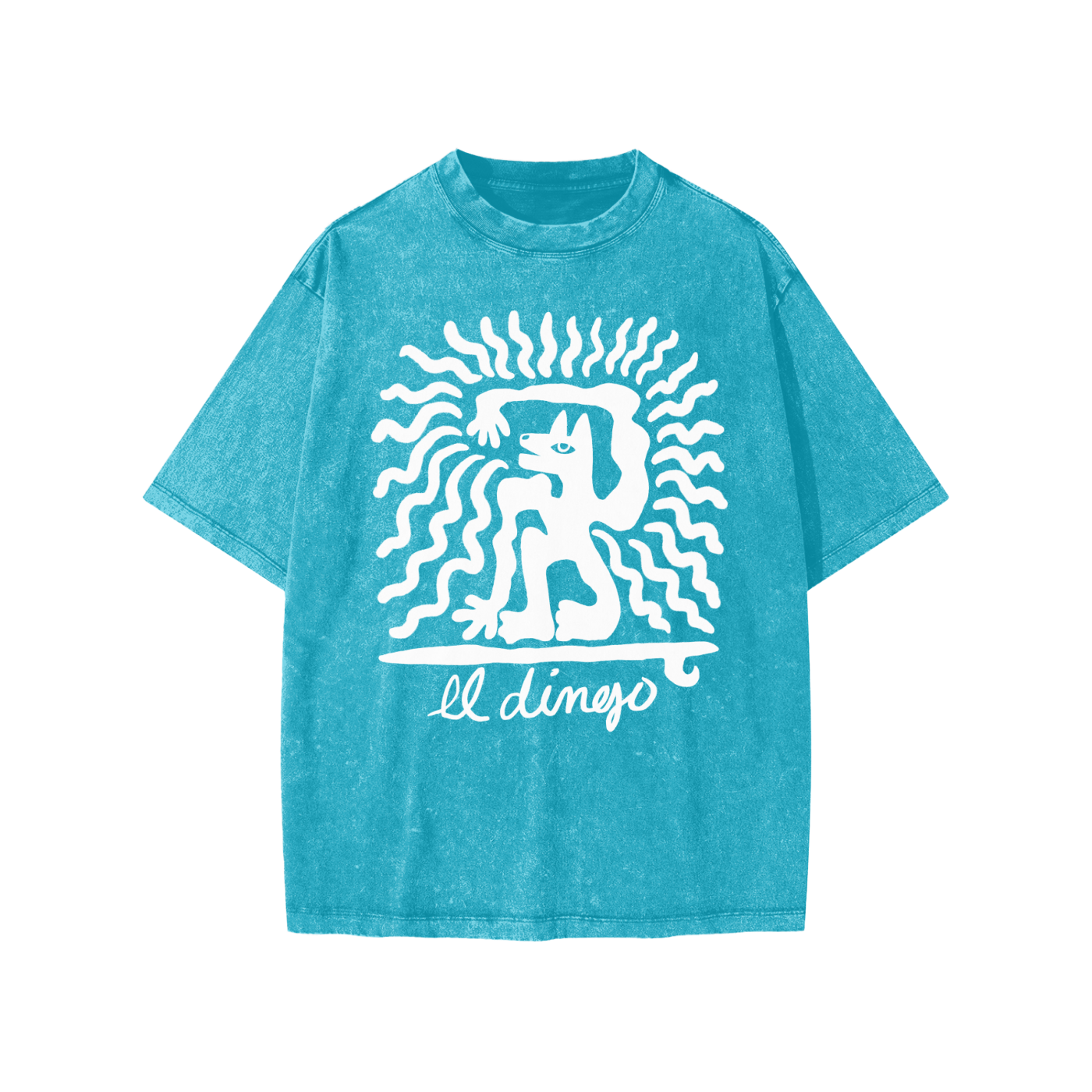Mr. Dingo Vintage Wash Kids Tee - Blue - El Dingo