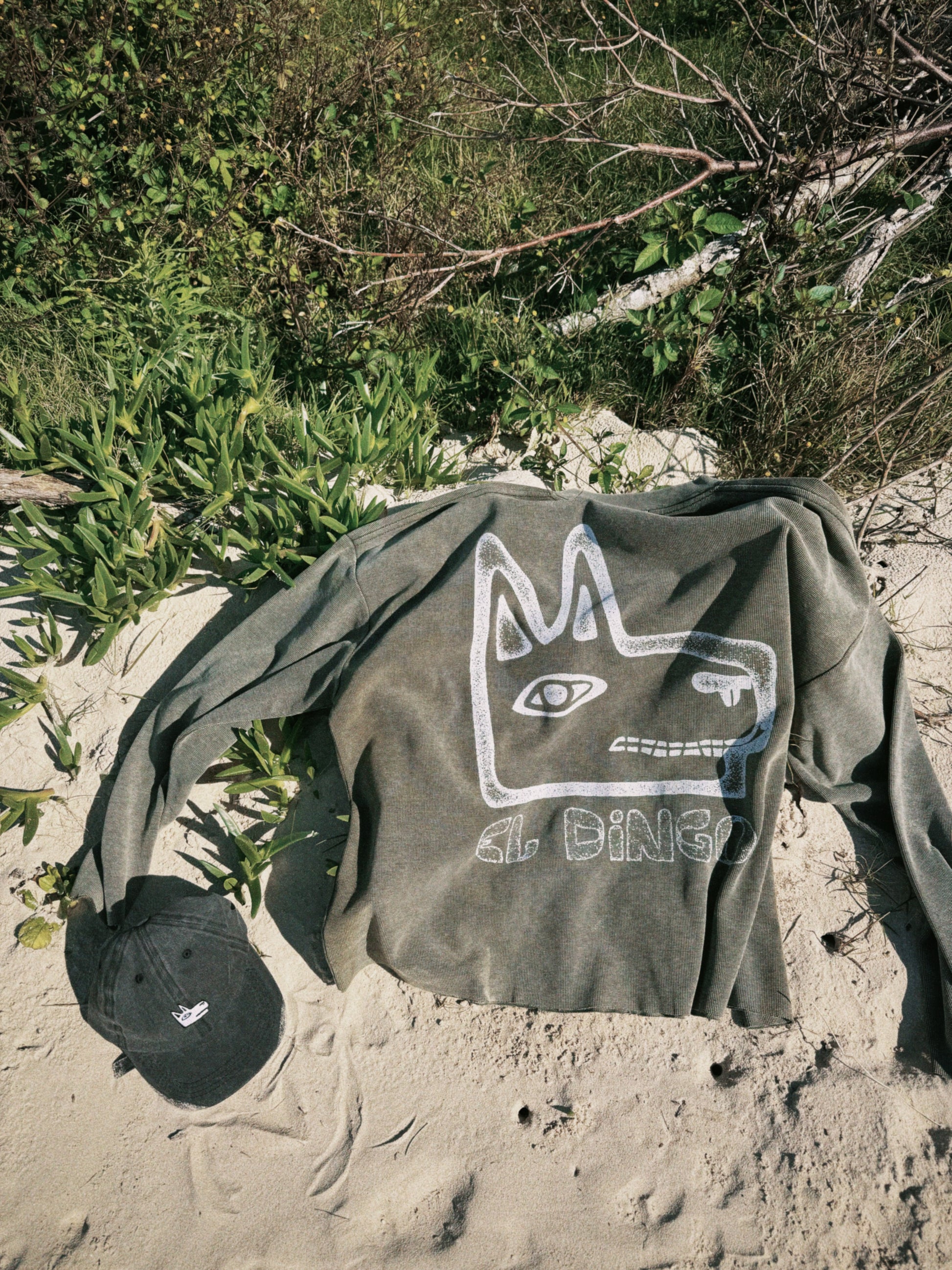 Vintage Logo Raw Edge Waffle Shirt - El Dingo
