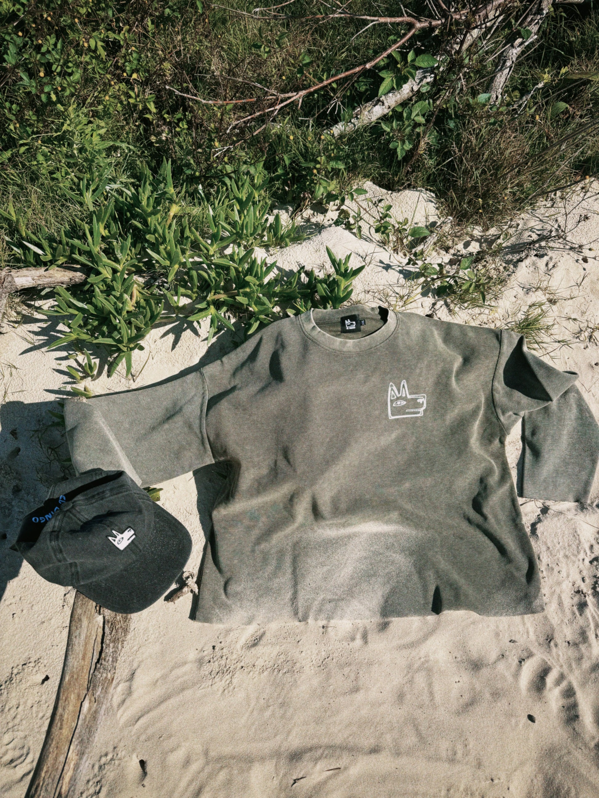 Vintage Logo Raw Edge Waffle Shirt - El Dingo
