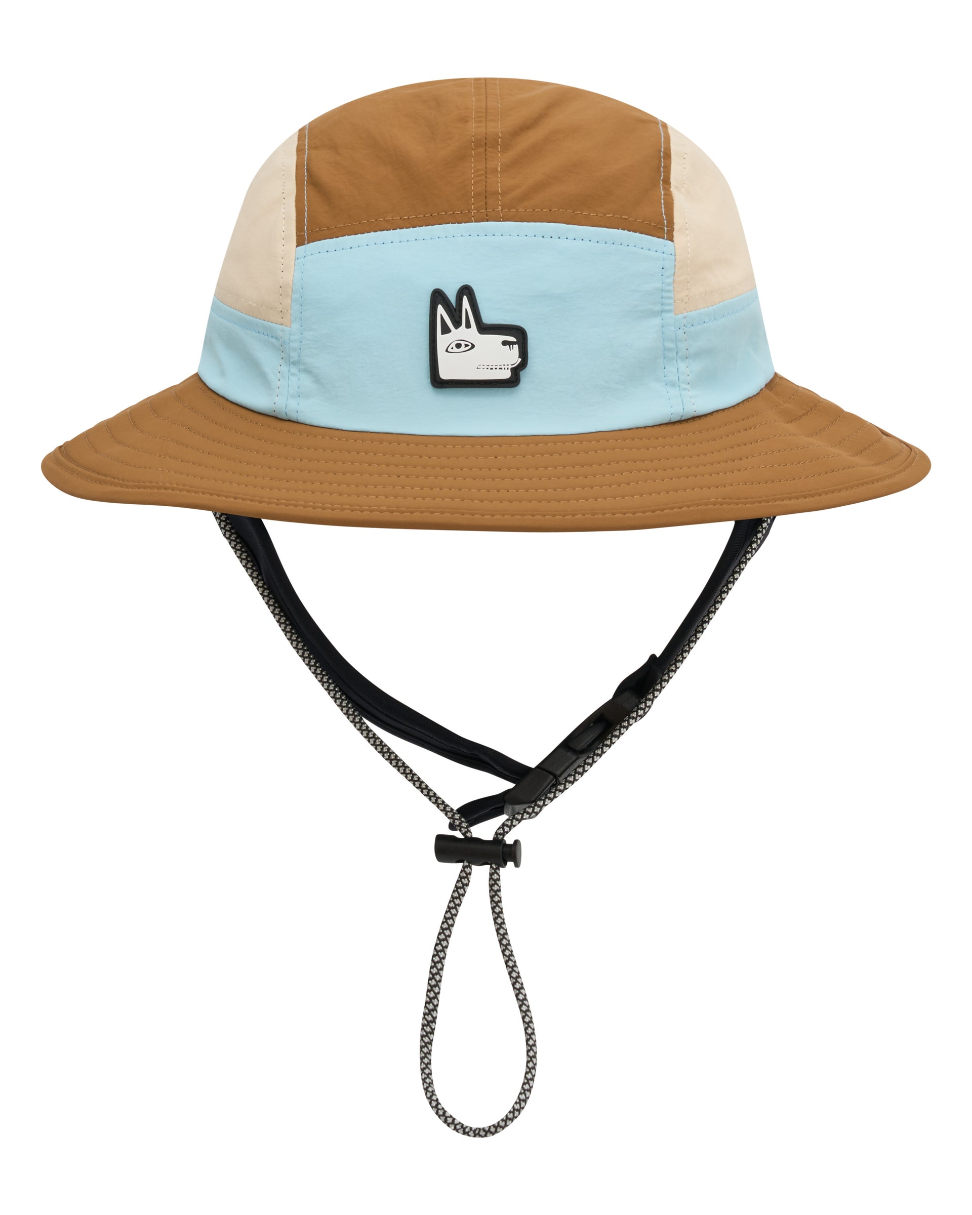 Blue + Brown Wide Brim Surf Hat - El Dingo