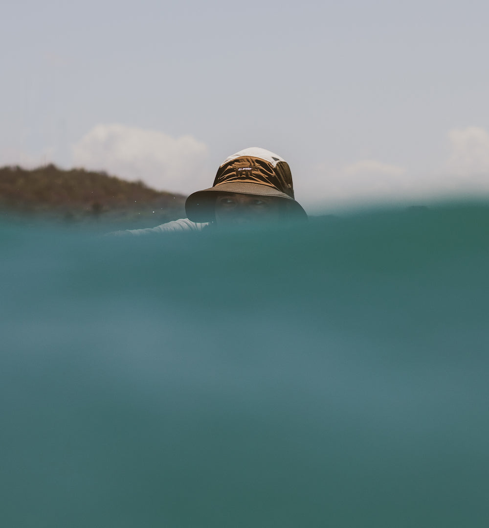 UPF 50+ Wide Brim Surf Hat Forest Green El Dingo