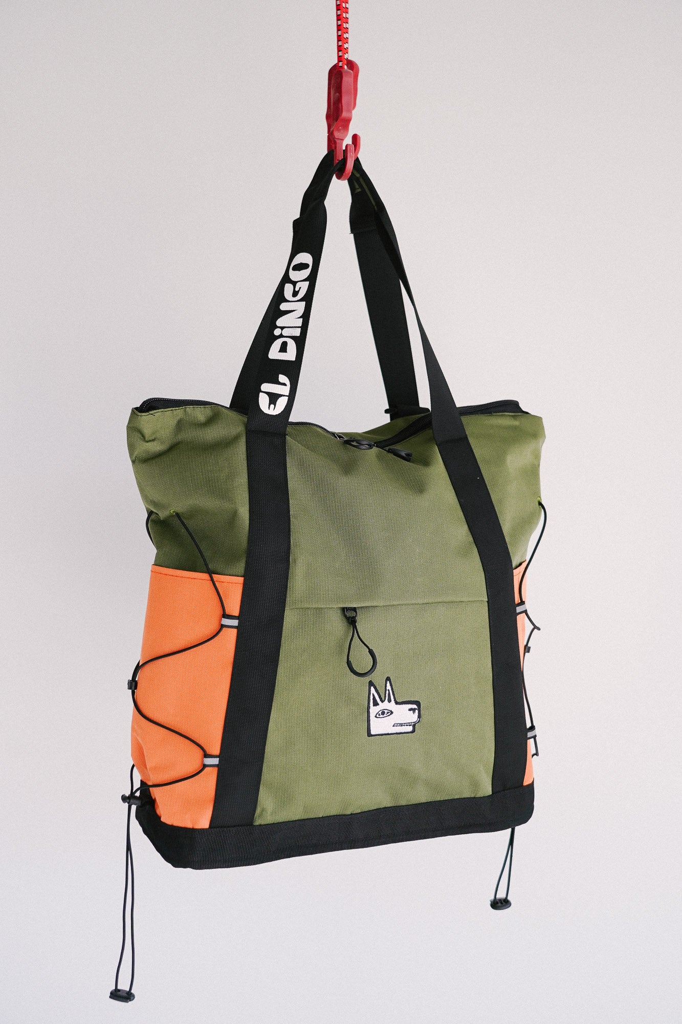 The Adventure Tote in Green + Orange - El Dingo