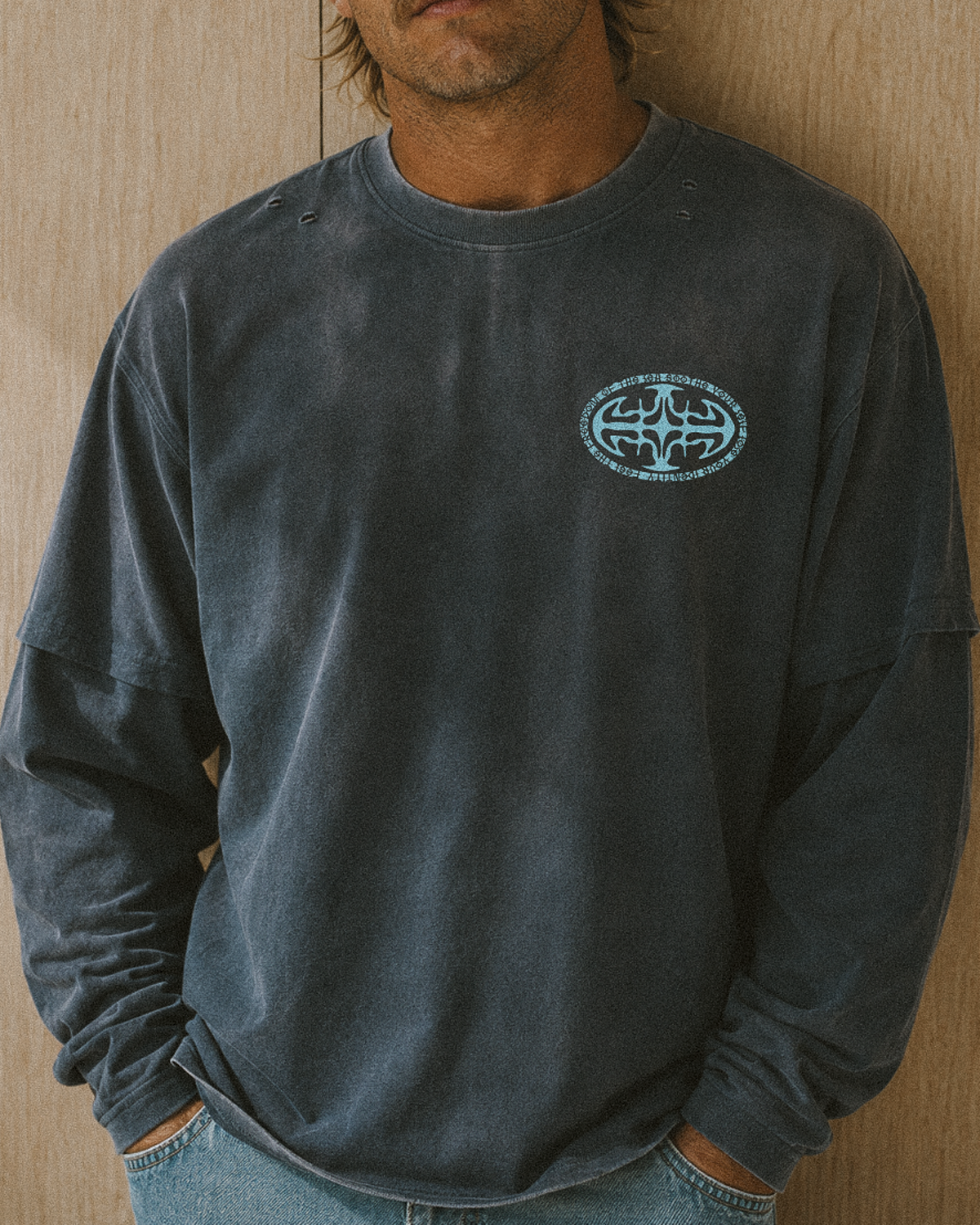 Distressed Layered Surf Skate  Tee - El Dingo