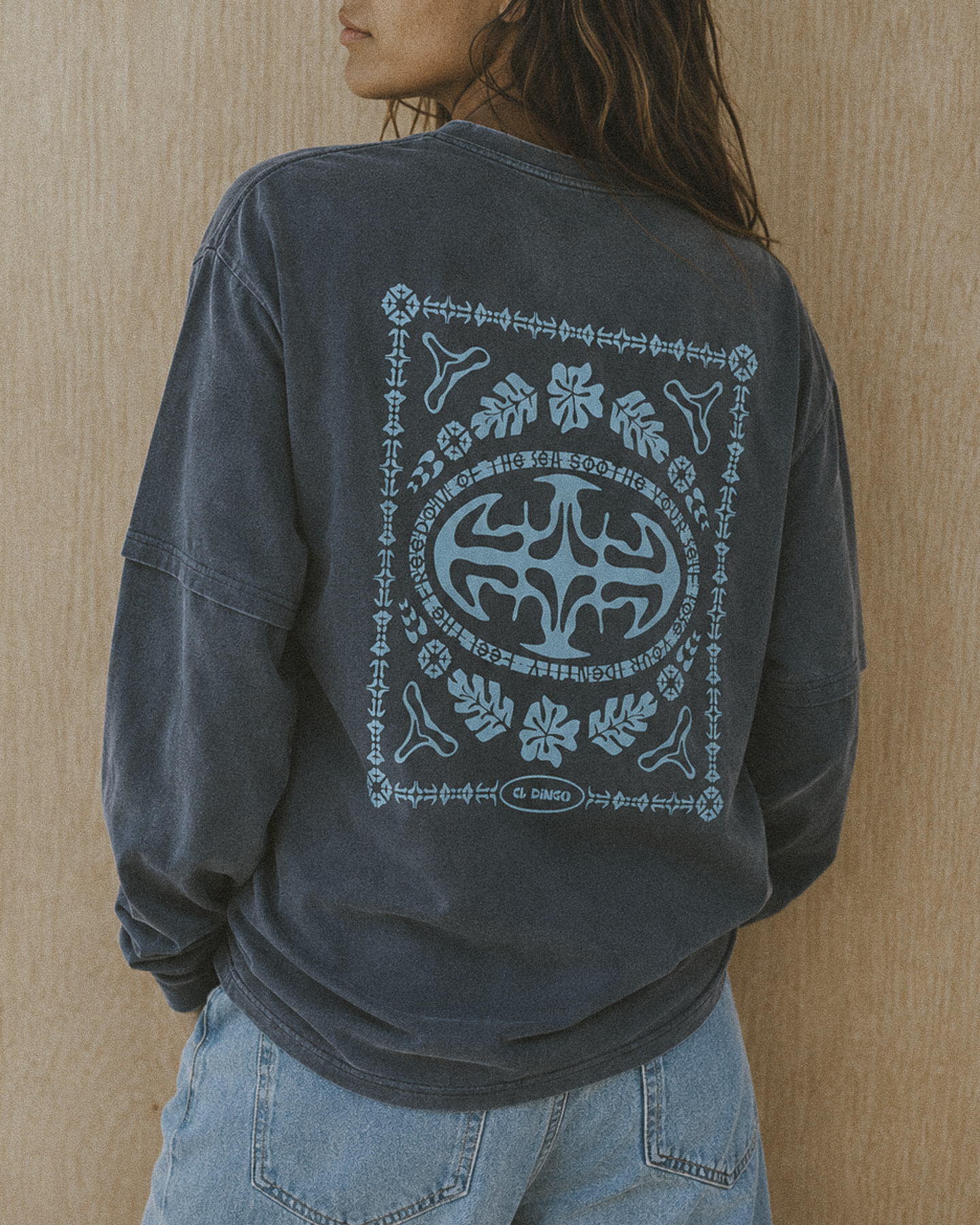 Distressed Layered Surf Skate  Tee