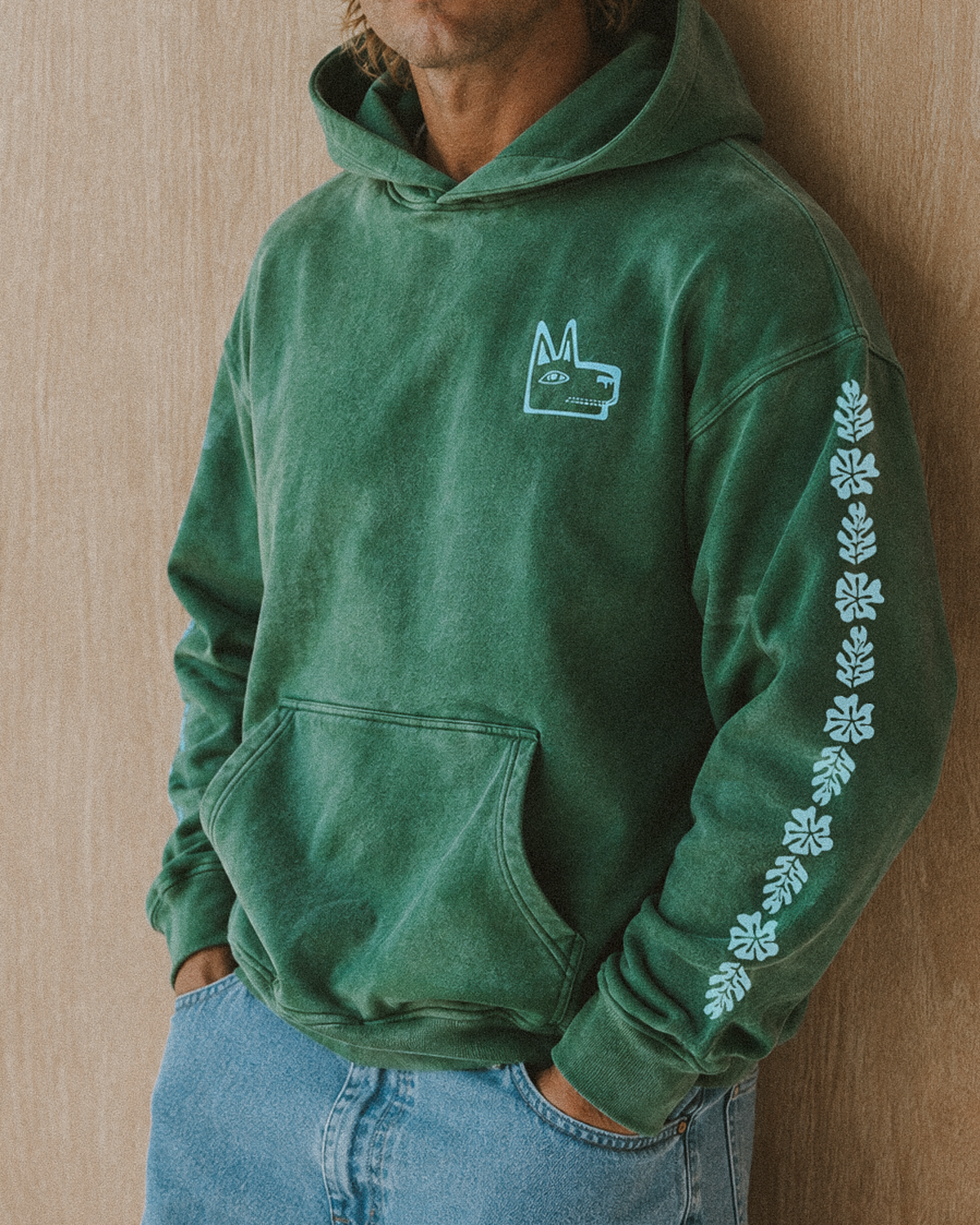 Vintage Fleece Hibiscus Hoodie - El Dingo
