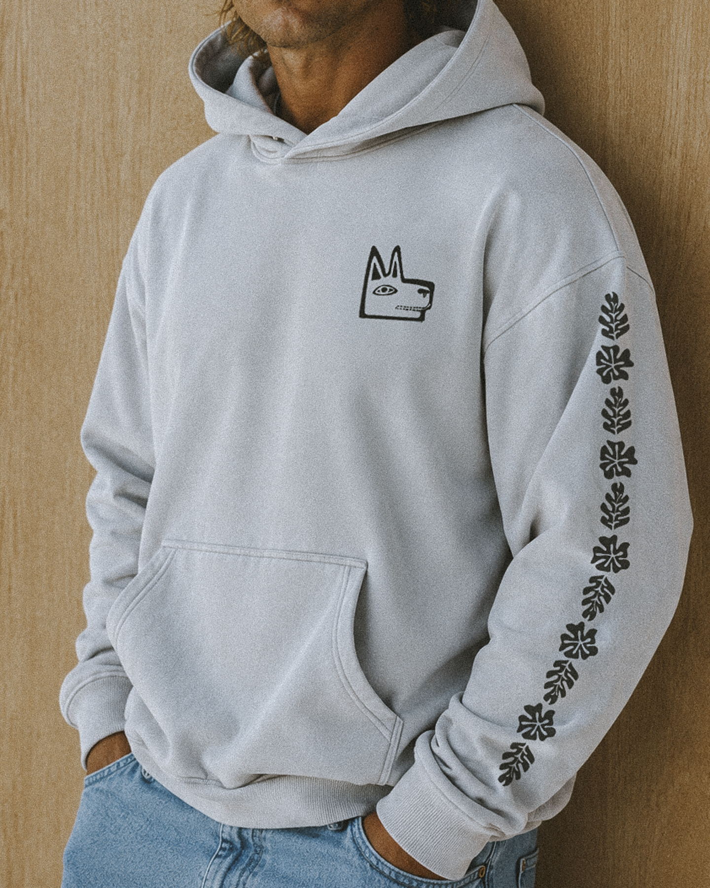 Vintage Fleece Hibiscus Hoodie