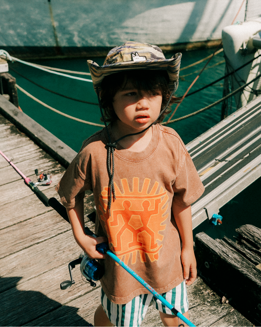 Sun Worshipper Boxy Kids Tee - El Dingo